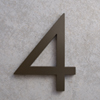 modern house numbers 4 in bronze